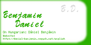 benjamin daniel business card